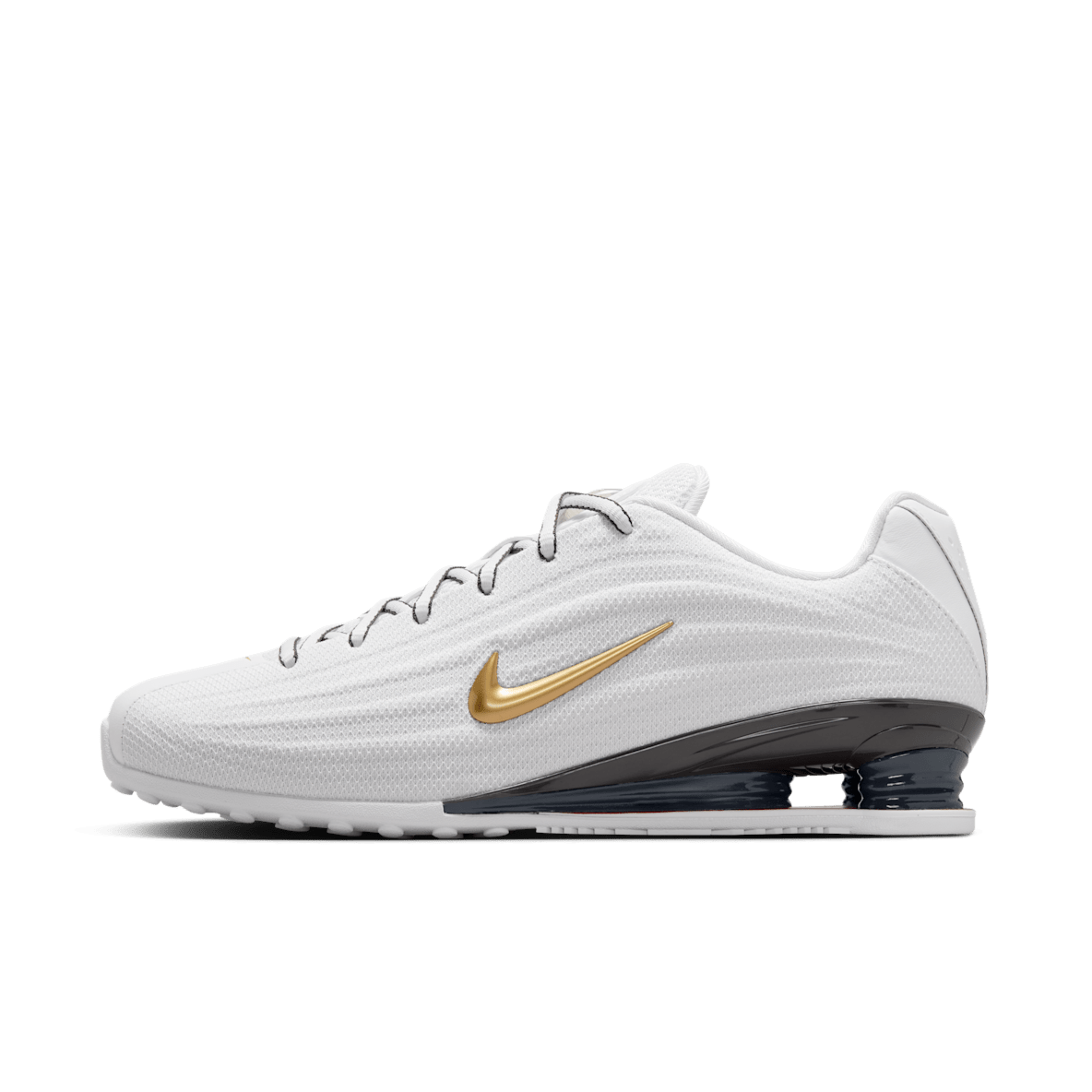 美品 ナイキ ショックス BB4 SHOX 27.5 ホワイト NIKE WH NIKE SHOX R4 WHITE/WHITE-METALLIC SILVER-VOLT （ナイキ
